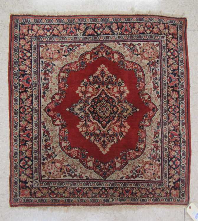 Appraisal: SEMI-ANTIQUE PERSIAN SAROUK AREA RUG Arak region Markazi Province northwestern