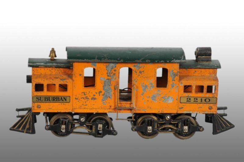 Appraisal: Orange Voltamp Suburban Engine Description Circa Rare color example with