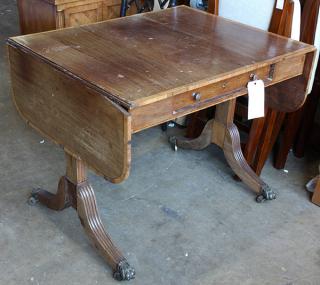 Appraisal: Regency mahogany drop leaf table early th century having a