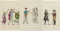 Appraisal: Lot of Three Theatre Engravings Italian ca th Century Lot