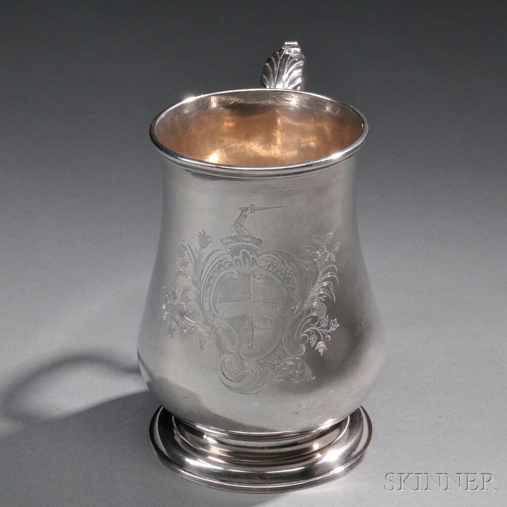 Appraisal: Paul Revere Jr Silver Cann Boston c pear-shaped body with