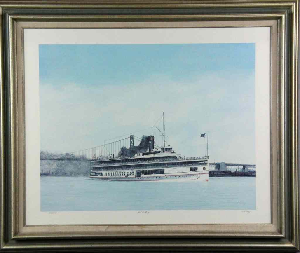 Appraisal: Jim Clary Pencil Signed LithographTitled ''Put In Bay'' number of