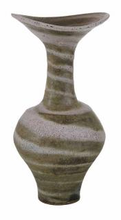 Appraisal: Rare Lucie Rie Stoneware Vase British - swirled in matte