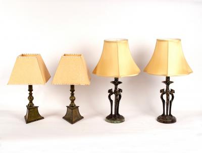 Appraisal: A pair of Art Deco style table lamps on panther