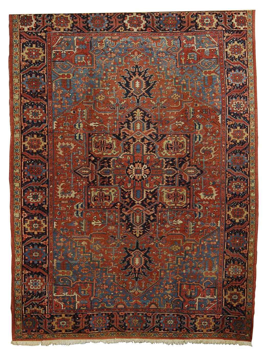 Appraisal: ORIENTAL RUG HERIZ ' x ' '' Gabled medallion with