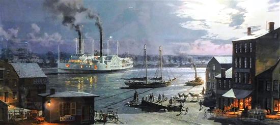 Appraisal: John Stobart American b limited edition print The City of