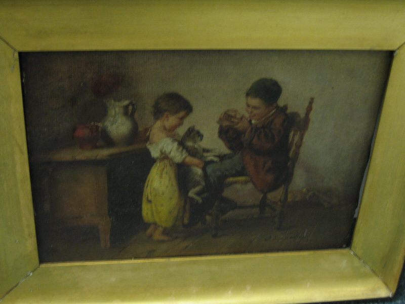 Appraisal: J SCHUMACHER GERMAN LATE TH CENTURY Interior genre scene with