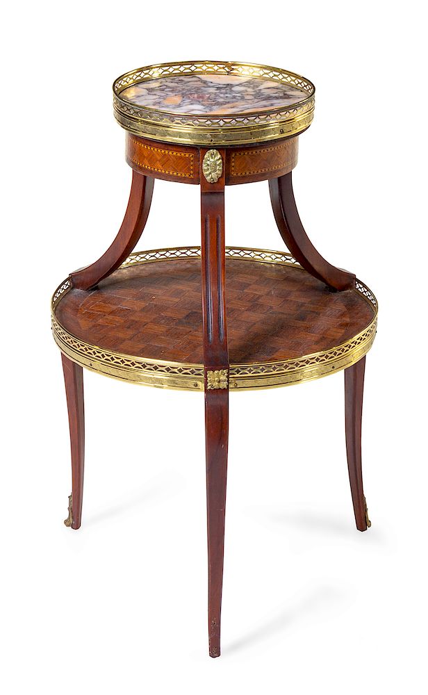 Appraisal: A Louis XV XVI Transitional Style Table A Louis XV