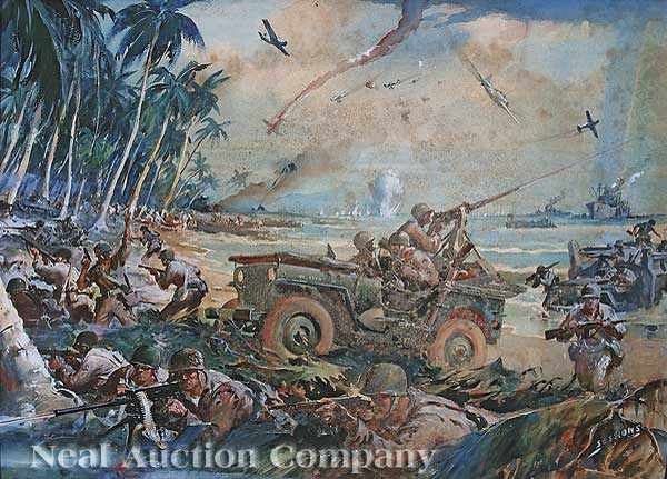 Appraisal: James Milton Sessions American Illinois - Pacific Theater Battle c