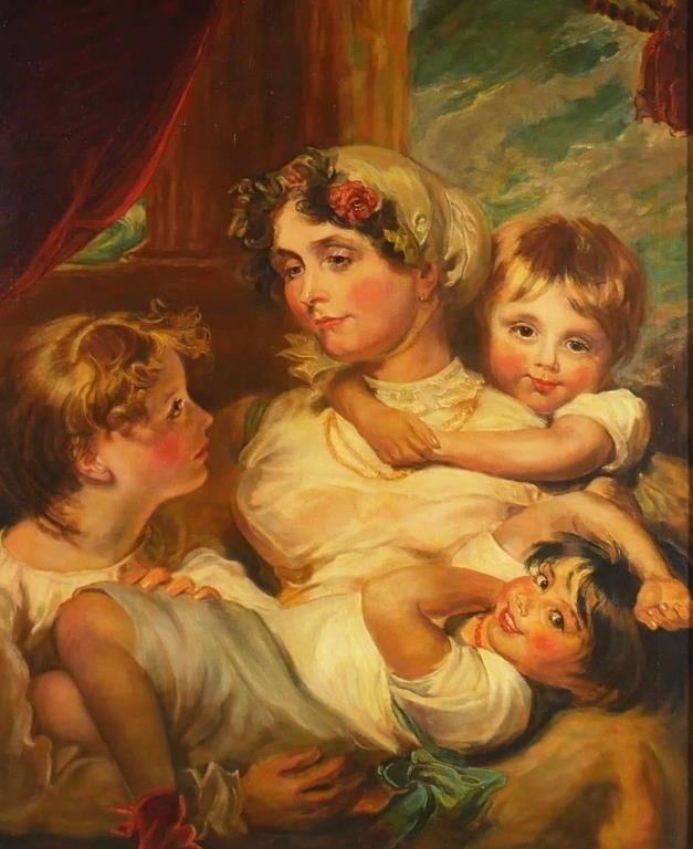 Appraisal: Mrs Weddell and Children after George Henry Harlow copied from