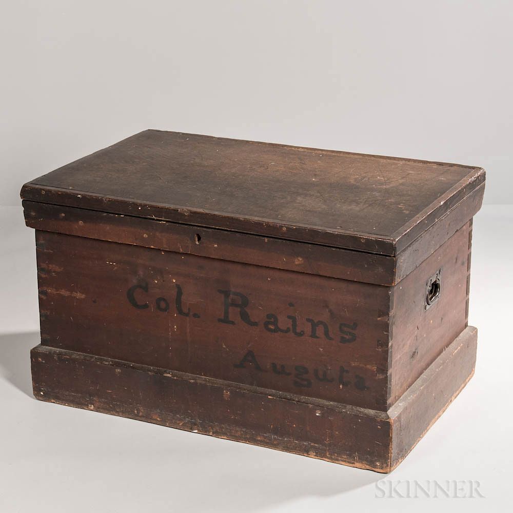 Appraisal: Confederate Colonel George Washington Rain's Chest Confederate Colonel George Washington