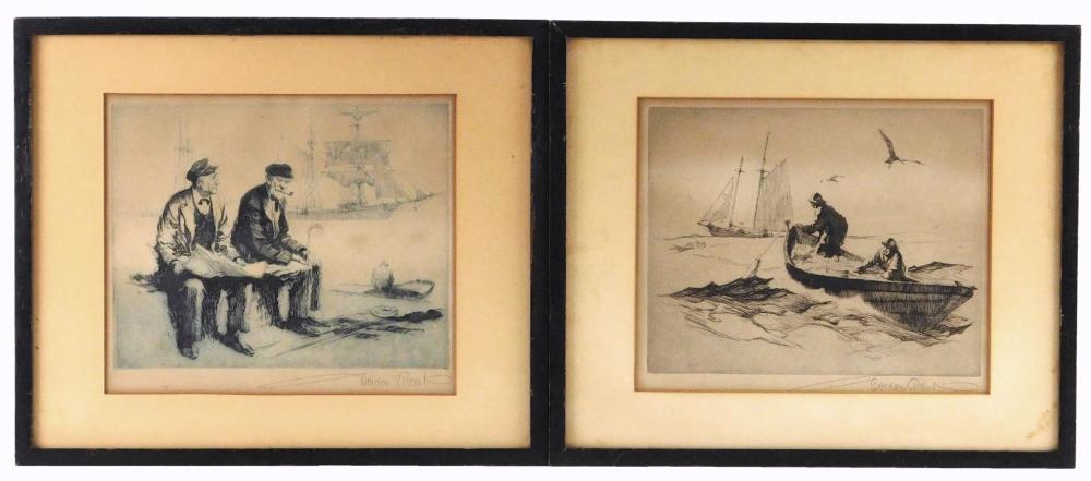 Appraisal: Gordon Grant American - two etchings Sea Harvest and Old