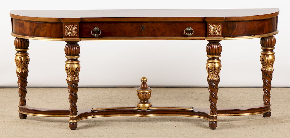 Appraisal: Modern Edwardian Style Console Table Modern Edwardian Style Console Table