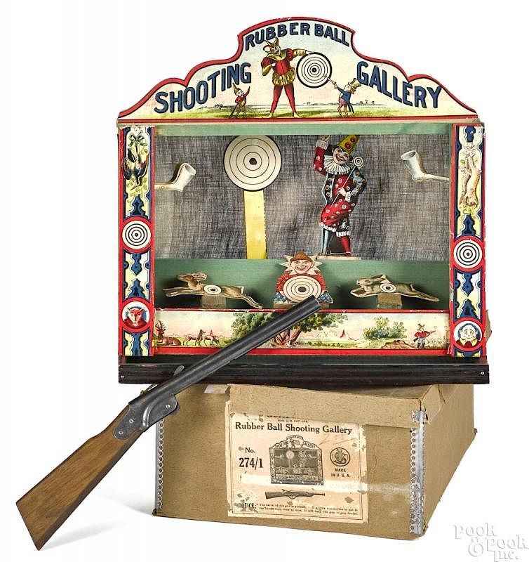 Appraisal: SchoenhutRubber Ball Shooting Gallery Schoenhut Rubber Ball Shooting Gallery with