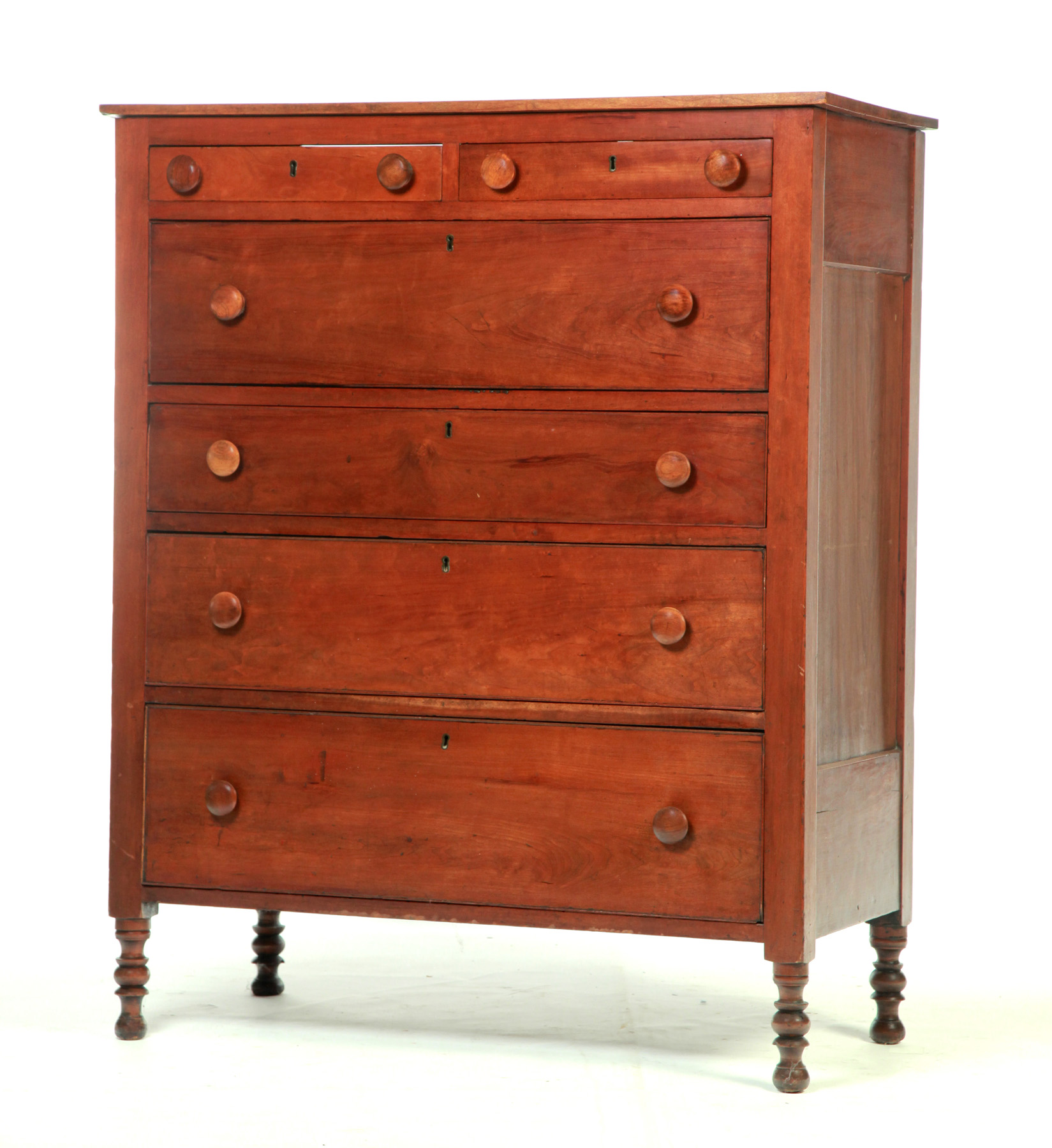 Appraisal: OHIO VALLEY SHERATON TALL CHEST OF DRAWERS Second quarter- th