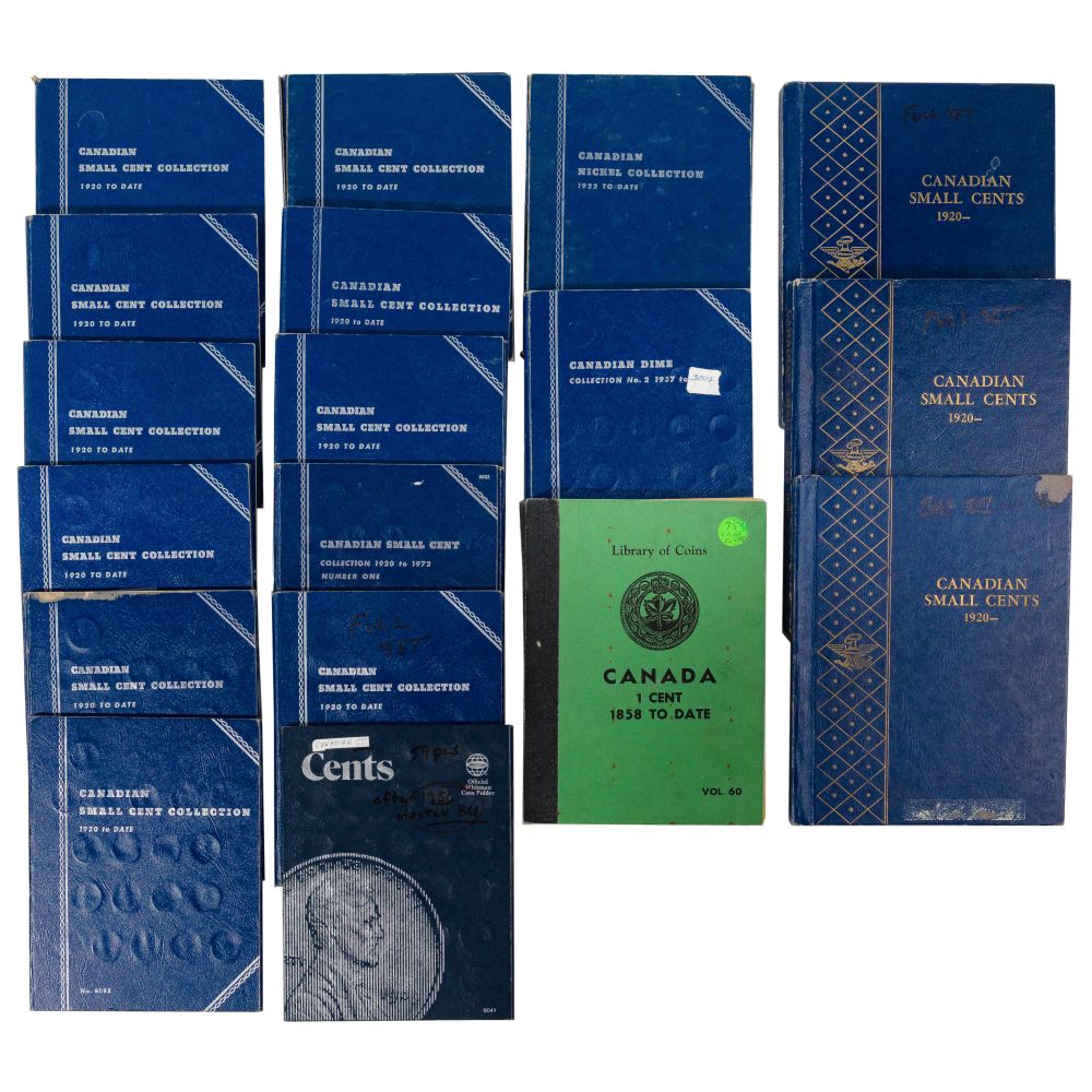 Appraisal: CANADIAN COIN COLLECTIONIncluding full sets of smaller coin books near