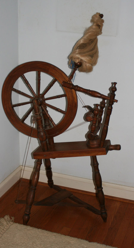 Appraisal: American Turned Maple Walnut and Other Wood Spinning Wheel Late