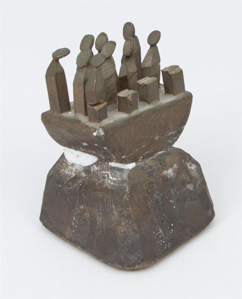 Appraisal: ROBERT GRAHAM - FRAGMENT ABSTRACT FIGURES Bronze signed with initials