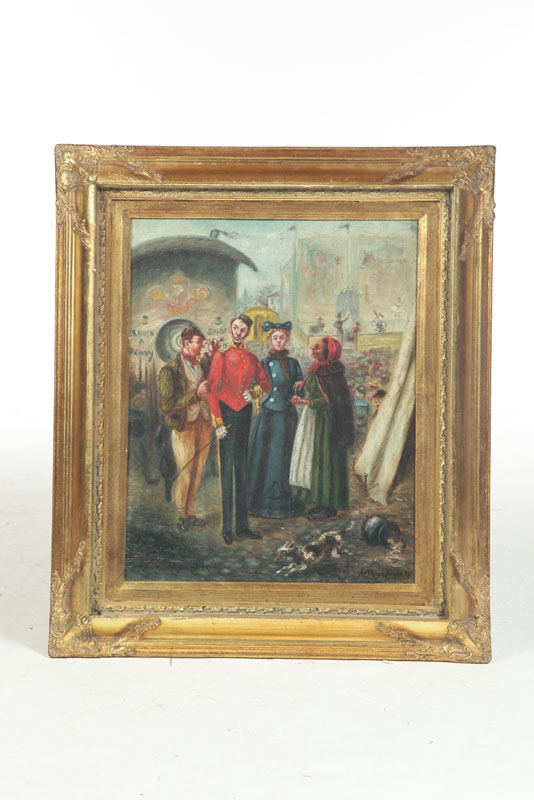 Appraisal: CARNIVAL SCENE BY ARTHUR KILLEN AMERICAN TH CENTURY Oil on