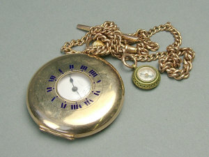 Appraisal: A ct gold cased hunter pocket watch With a ct