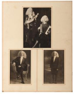 Appraisal: Three Portraits of Albino Sideshow Performers Circa Possibly members of