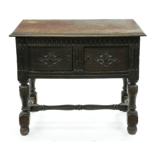 Appraisal: An oak side table late th c incorporating earlier elements