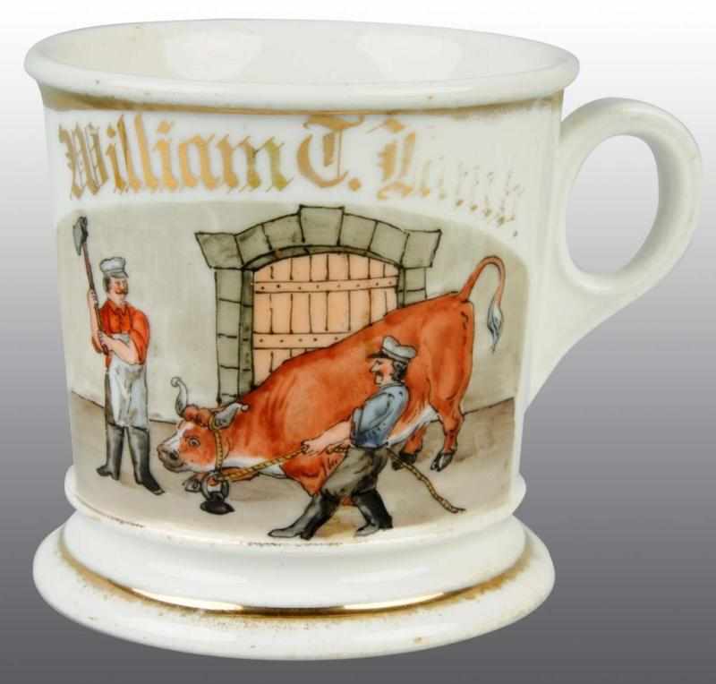 Appraisal: William T Lamb Butcher Occupational Shaving Mug Description Marked CFH