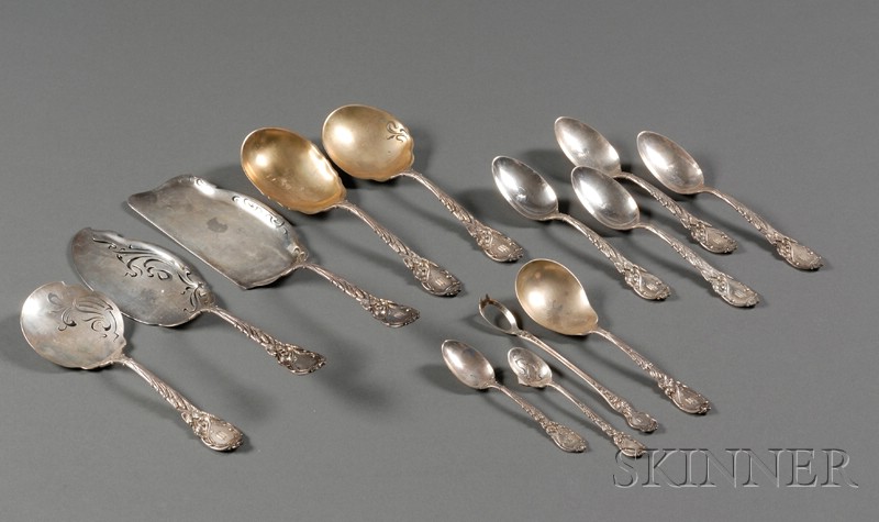 Appraisal: Twelve Reed Barton Sterling La Parisienne Flatware Items c comprising