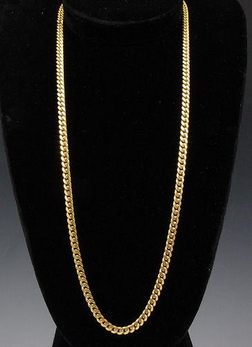 Appraisal: K YELLOW GOLD CUBAN LINK CHAIN NECKLACE '' length grams