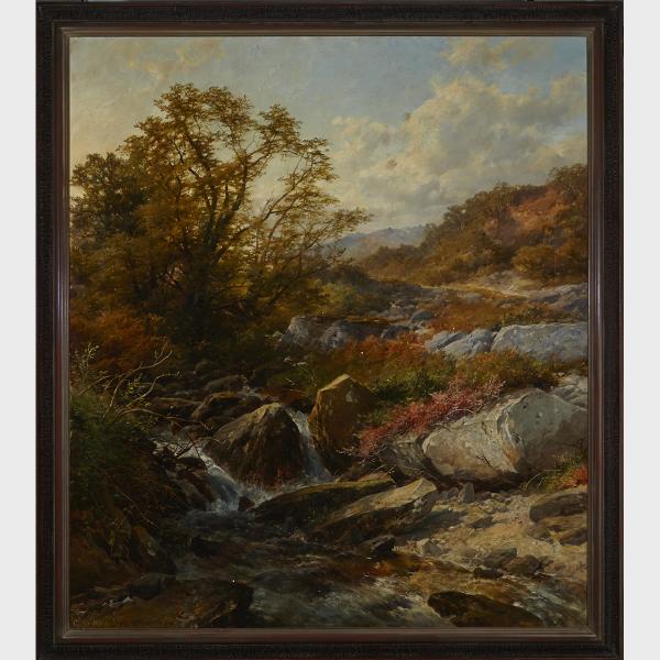 Appraisal: John Syer - THE MOUNTAIN RILL British Oil on canvas