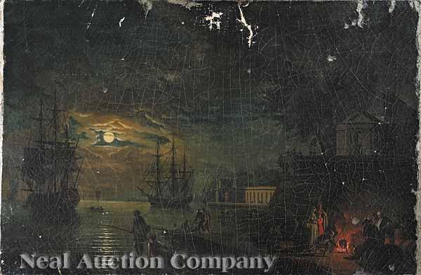 Appraisal: Attributed to Carlo Bonavia Italian active - Harbor Scene by