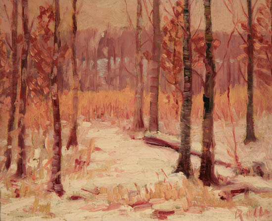 Appraisal: August H O Rolle American - Winter Forest Signed Rolle