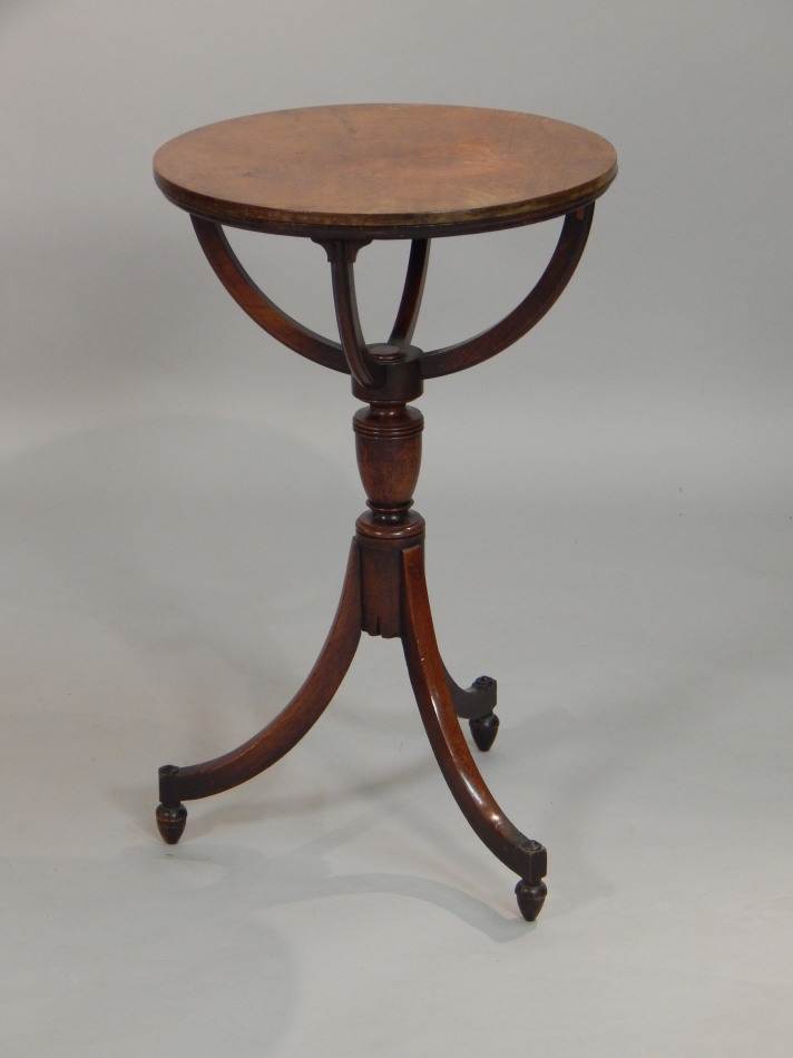 Appraisal: An early thC mahogany globe stand with paper printed labels