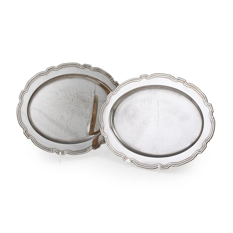 Appraisal: TIFFANY CO STERLING SERVING TRAYS Condition Report