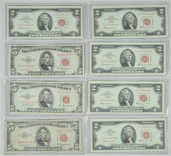 Appraisal: Currency Lot Consecutive numbered run of US Notes Series -A