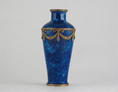 Appraisal: A S vres fa ence baluster vase decorated with a