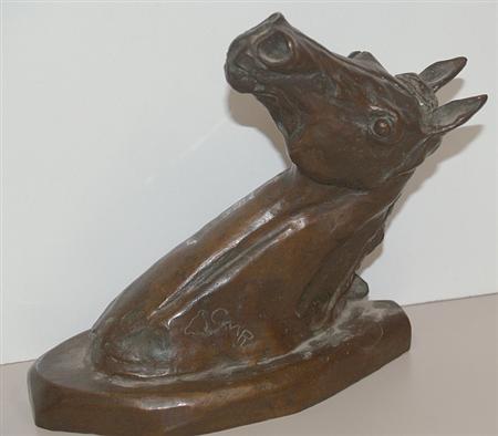 Appraisal: Charles Marion Russell American - Horse Head Estimate -