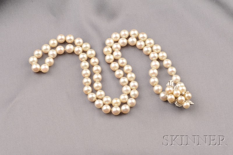 Appraisal: Cultured Pearl Necklace and Enhancer set with seventy white cultured