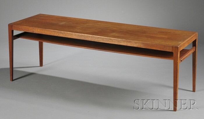 Appraisal: L Pontoppidan Coffee Table Teak Purchased at Dem Permanente Denmark