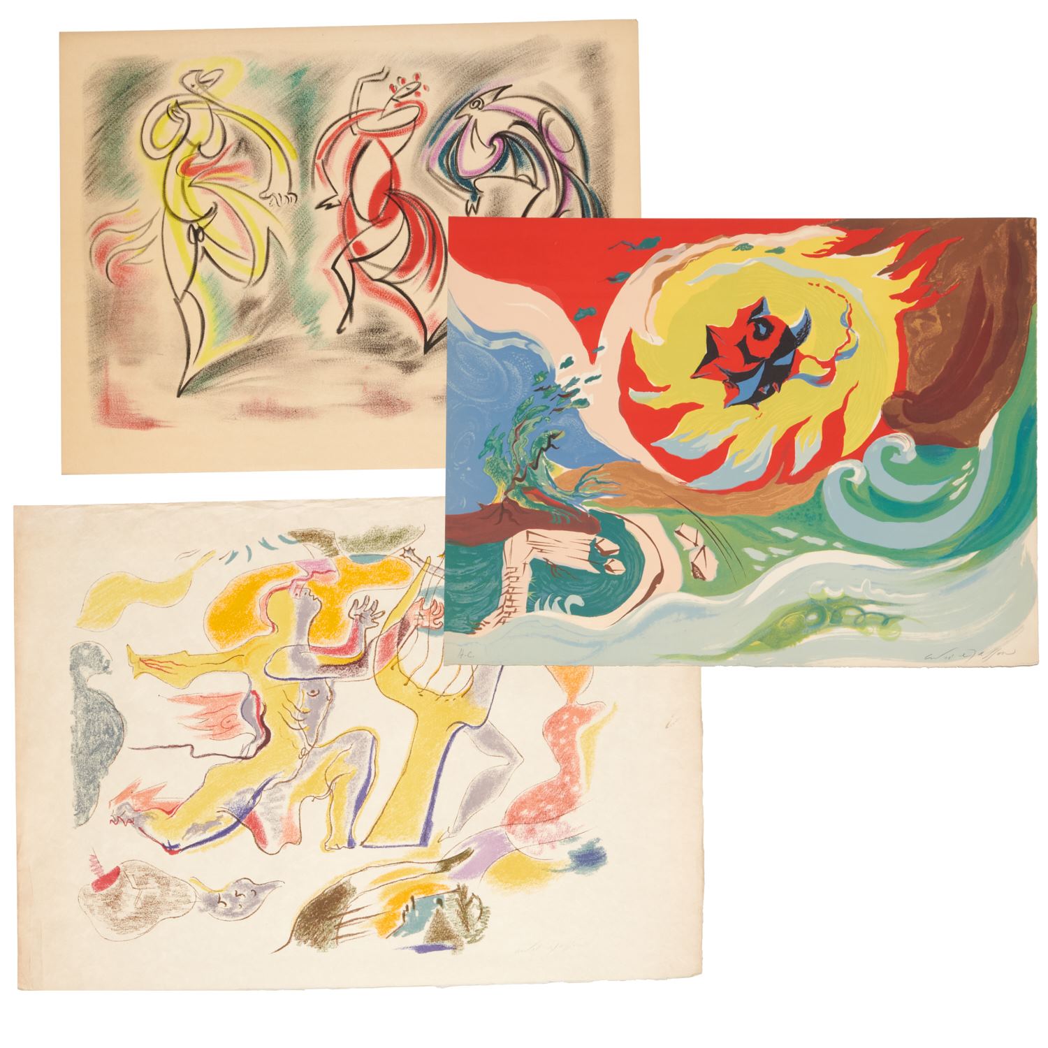 Appraisal: ANDRE MASSON LITHOGRAPHS IN COLOR Andre Masson French - includes