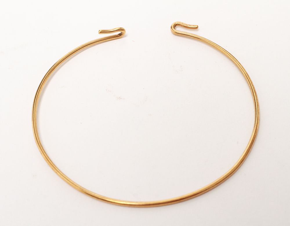 Appraisal: Cartier K Yellow Gold Wire Bangle Bracelet Cartier K yellow