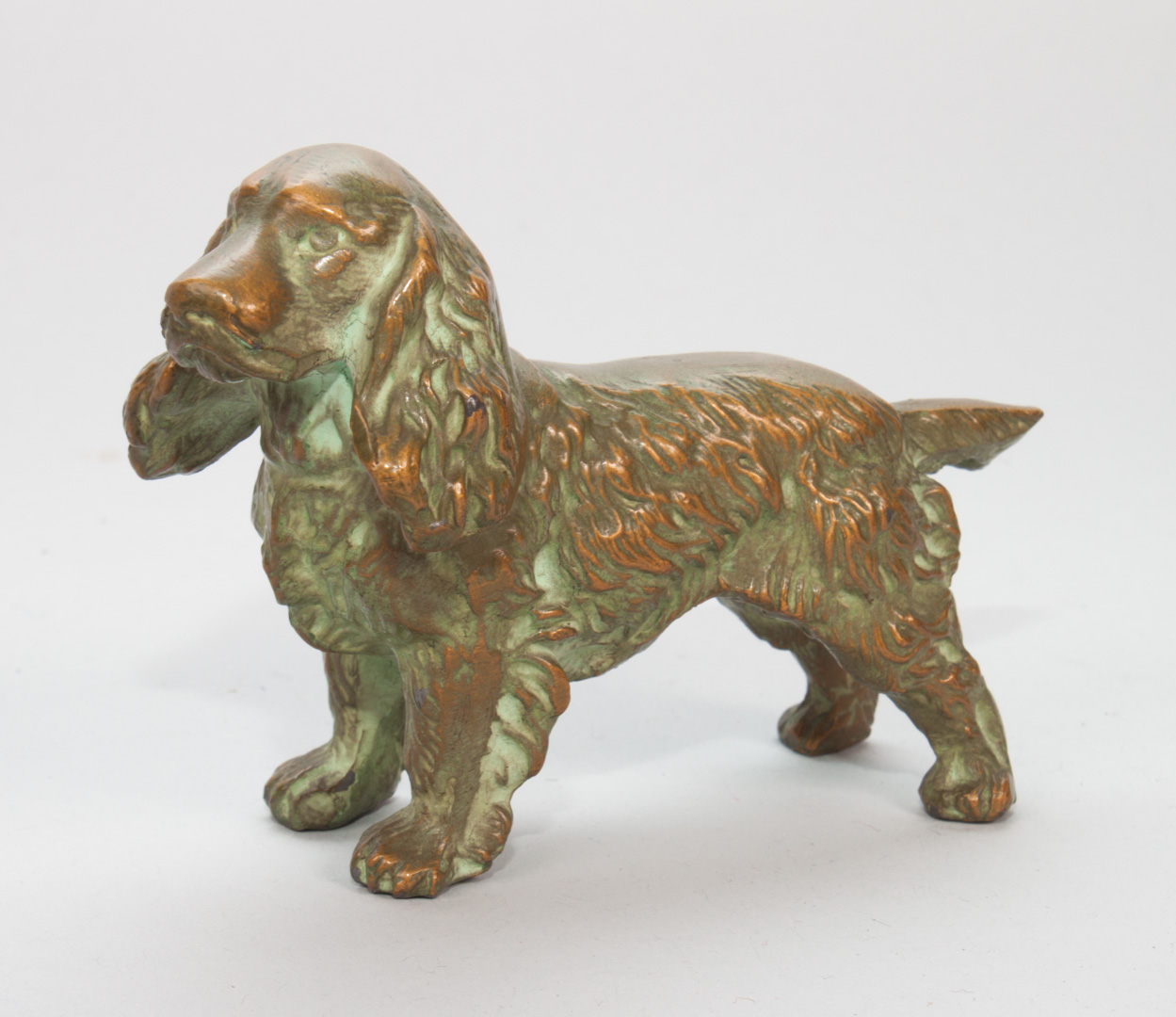 Appraisal: Bronze cocker spaniel paperweight first quarter- th century in H