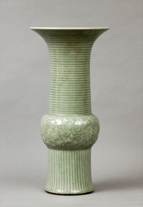 Appraisal: Chinese Celadon-Glazed Pottery Vase in in diam Provenance Property from