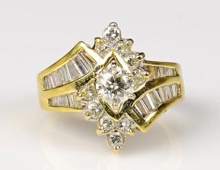 Appraisal: K Fashion Ring w ct Diamond Solitaire K yellow gold