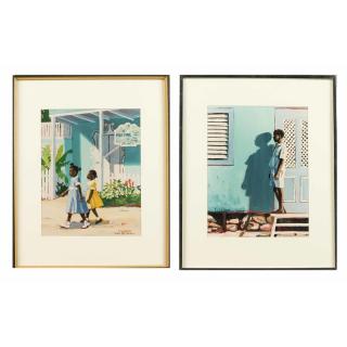 Appraisal: Two Shari Erickson Prints Lot of two framed prints by