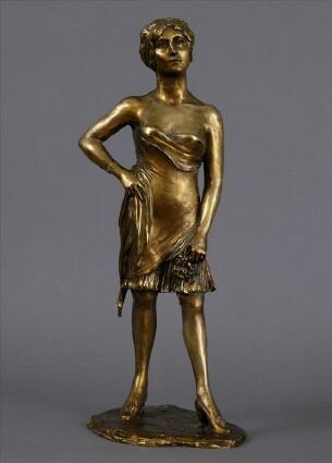 Appraisal: R Assa Figure of a Flapper Gilt-bronze incised signature and