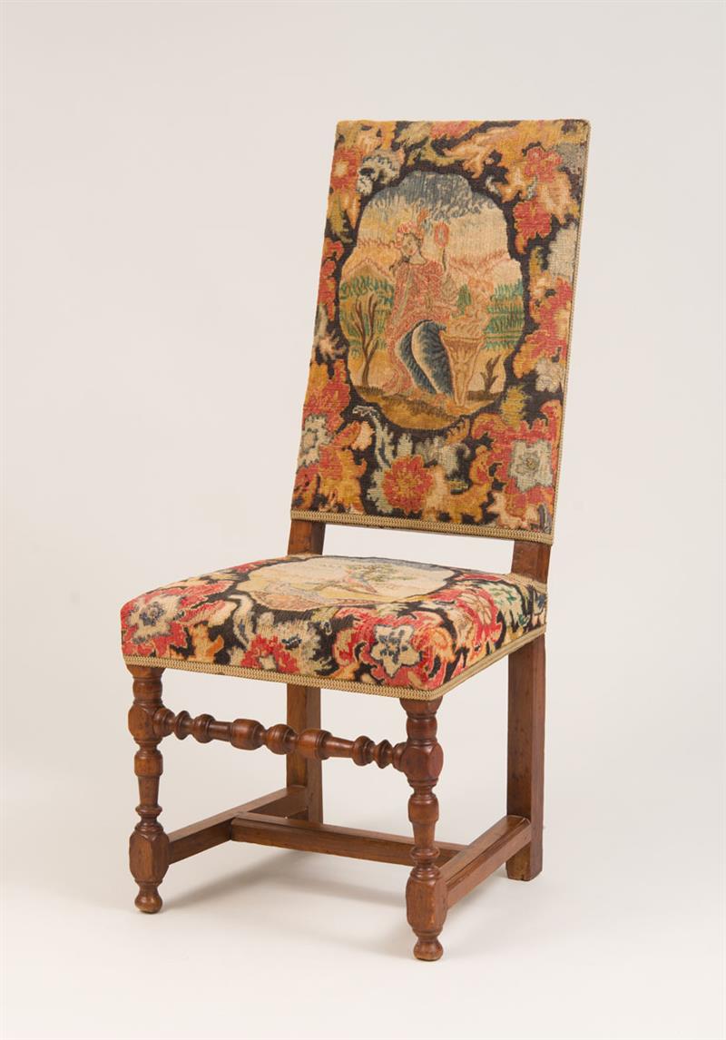 Appraisal: FLEMISH BAROQUE STYLE WALNUT SIDE CHAIR x x in Property