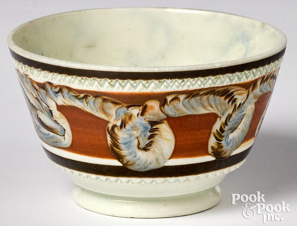 Appraisal: Mocha tea bowl Mocha tea bowl with earthworm decoration h