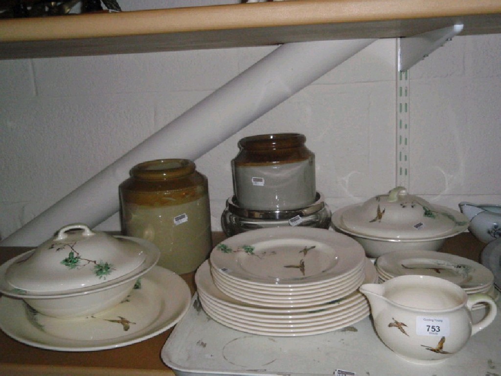 Appraisal: A quantity of Royal Doulton coppice pattern dinner ware including