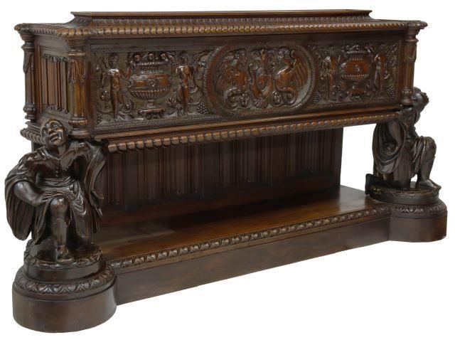 Appraisal: French Renaissance Revival storage chest c having a mansard-like top